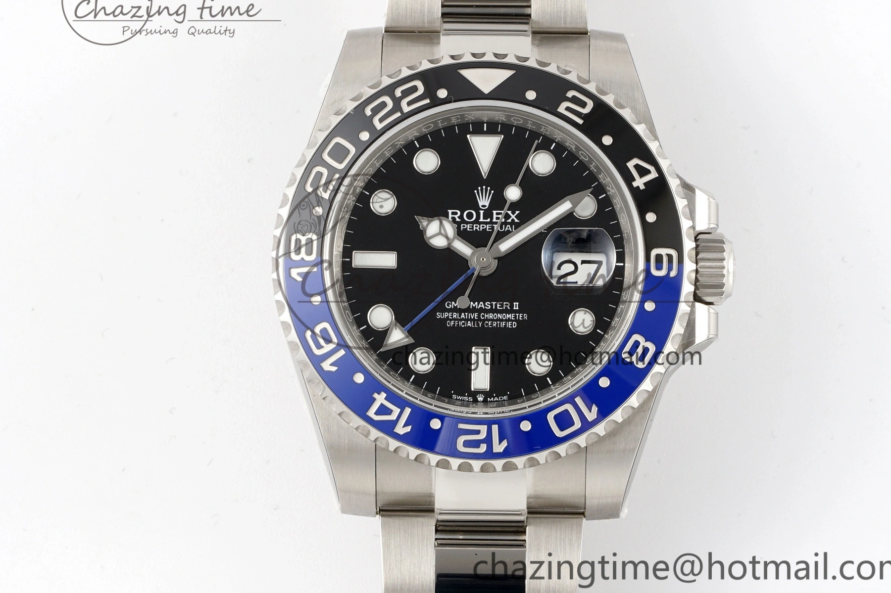 1218 Sleek GMT-Master II 126710 BLNR Blue Black Ceramic Clean Factory Best Edition on Oyster Bracelet DD3285 CHS 1990